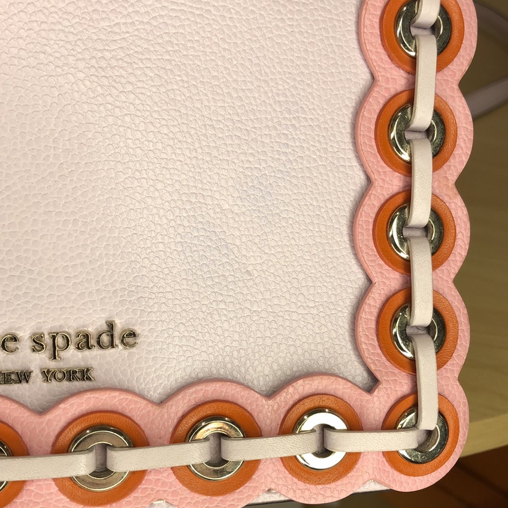 Kate Spade Pink and Orange Scalloped Bag - Picture 2 of 7